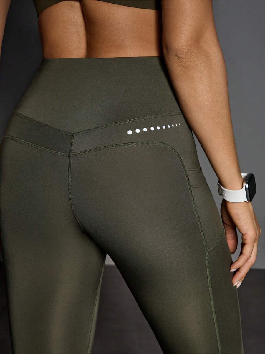 Legging Fitness Feminina com Bolso e Cintura Alta para Yoga