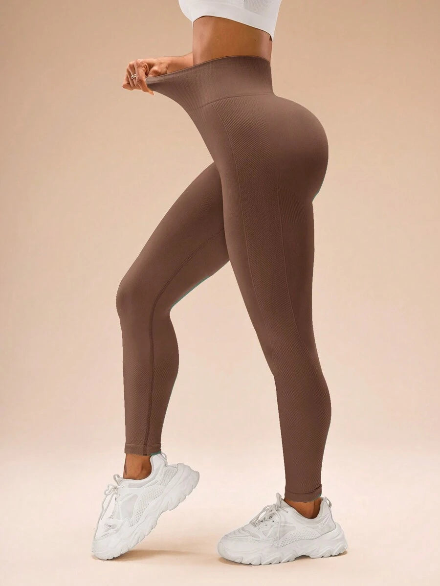 Legging Fitness Feminina Sem Costura de Cintura Alta