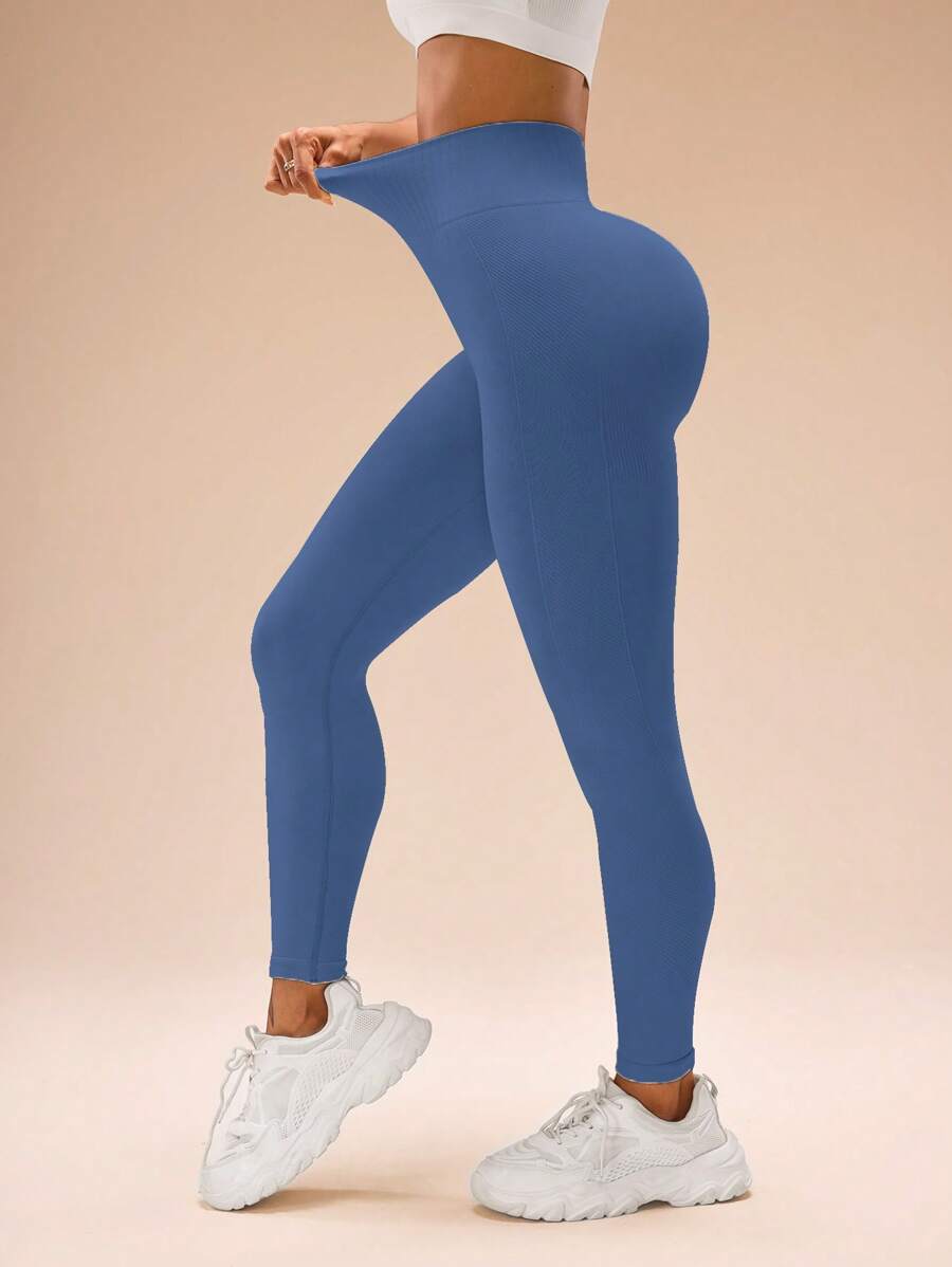 Legging Fitness Feminina Sem Costura de Cintura Alta