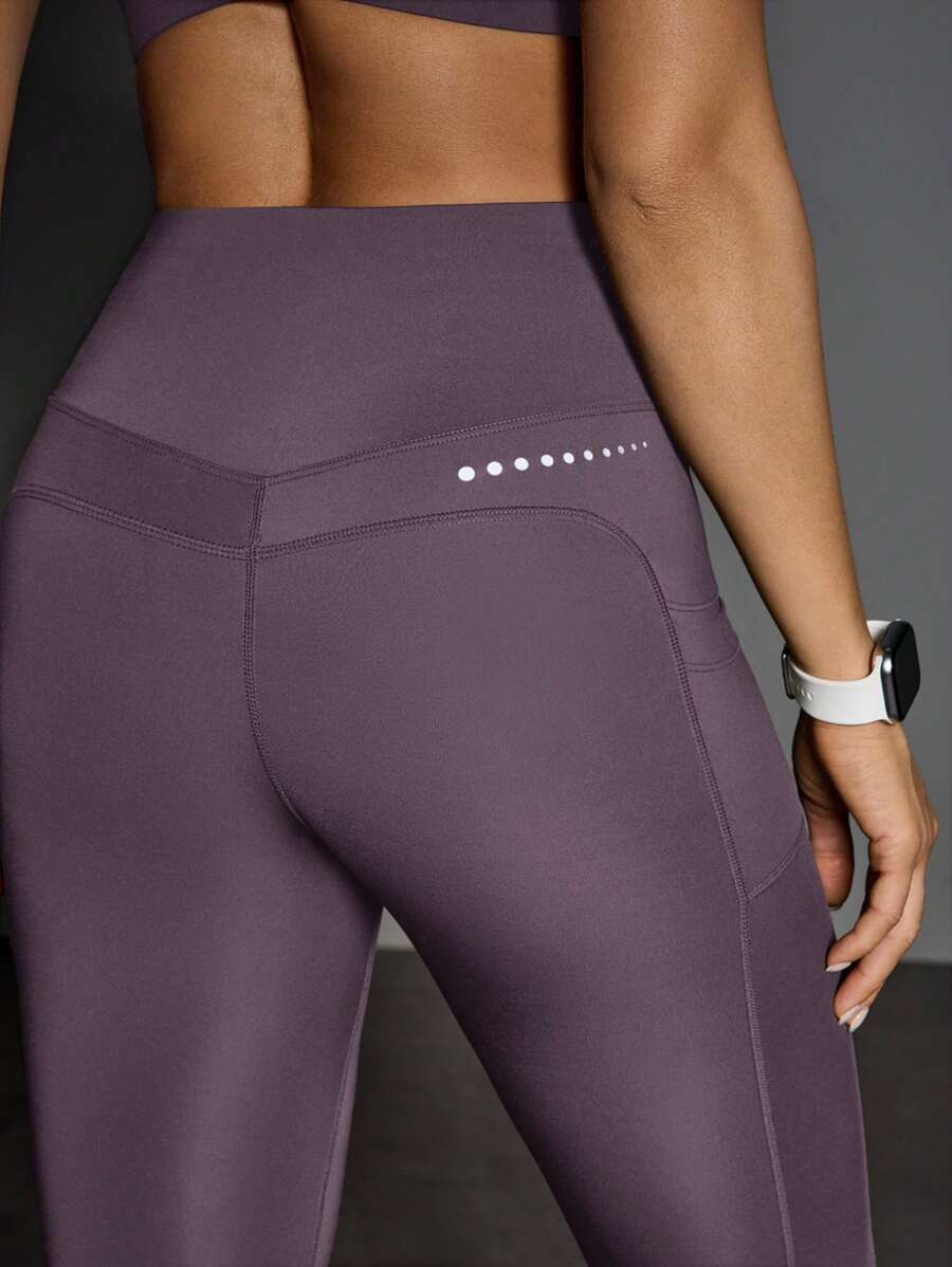 Legging Fitness Feminina com Bolso e Cintura Alta para Yoga