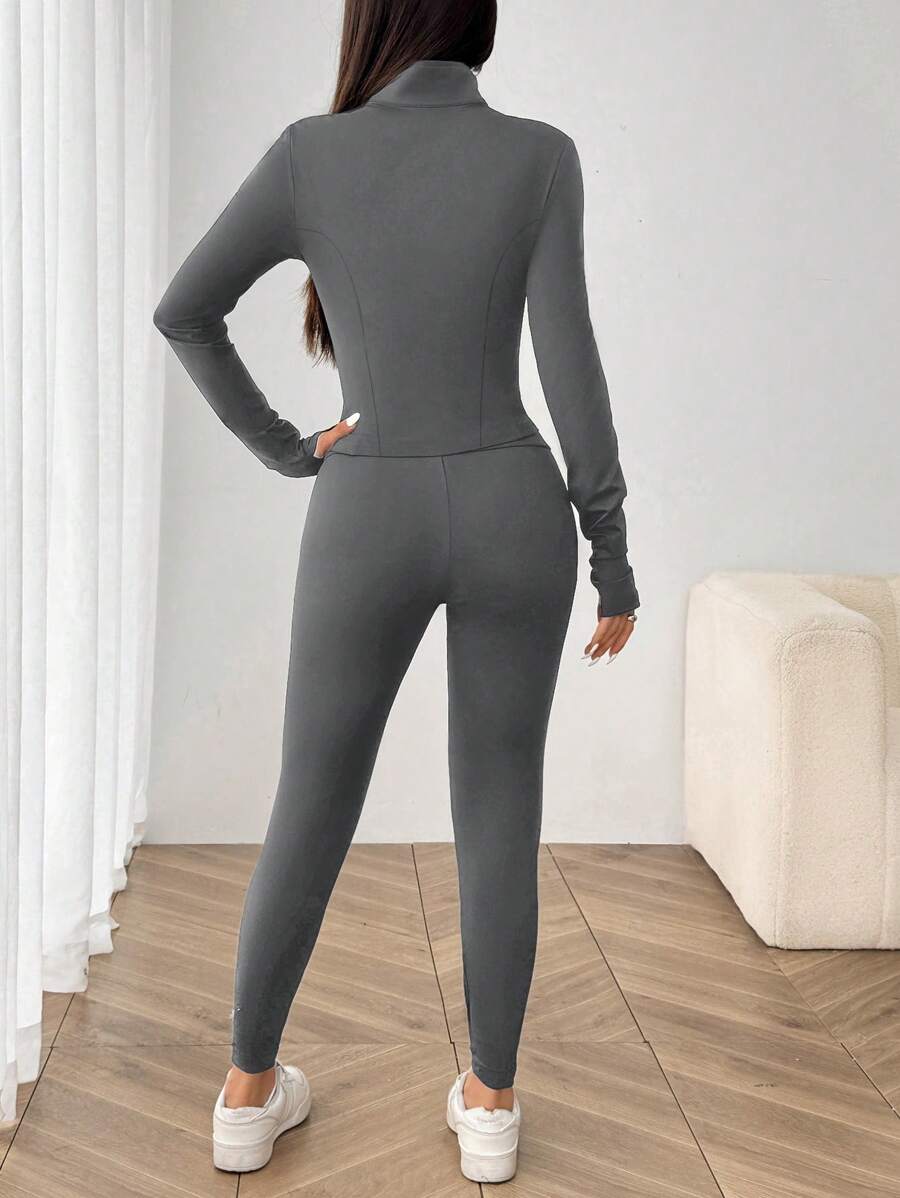 Agasalho Fitness Feminino com Zíper em Malha