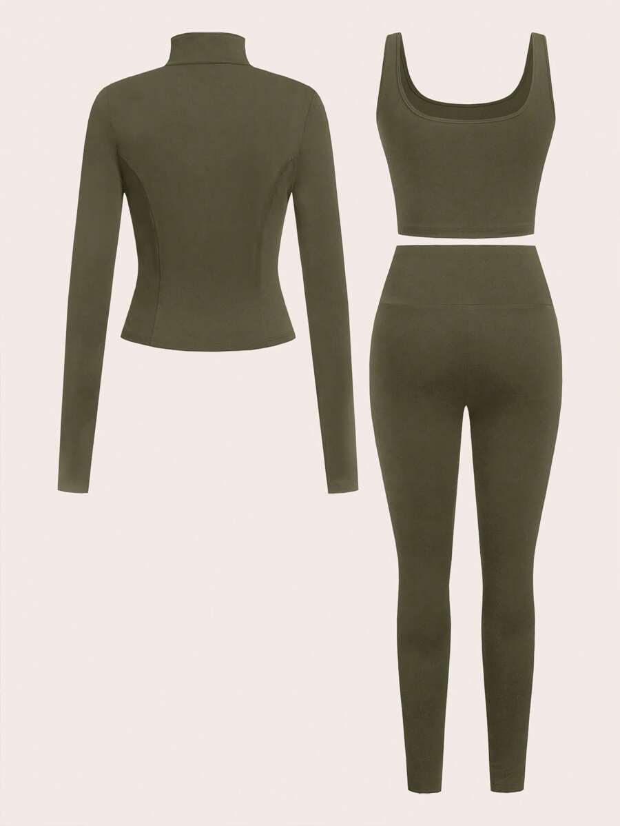Agasalho Fitness Feminino com Zíper em Malha