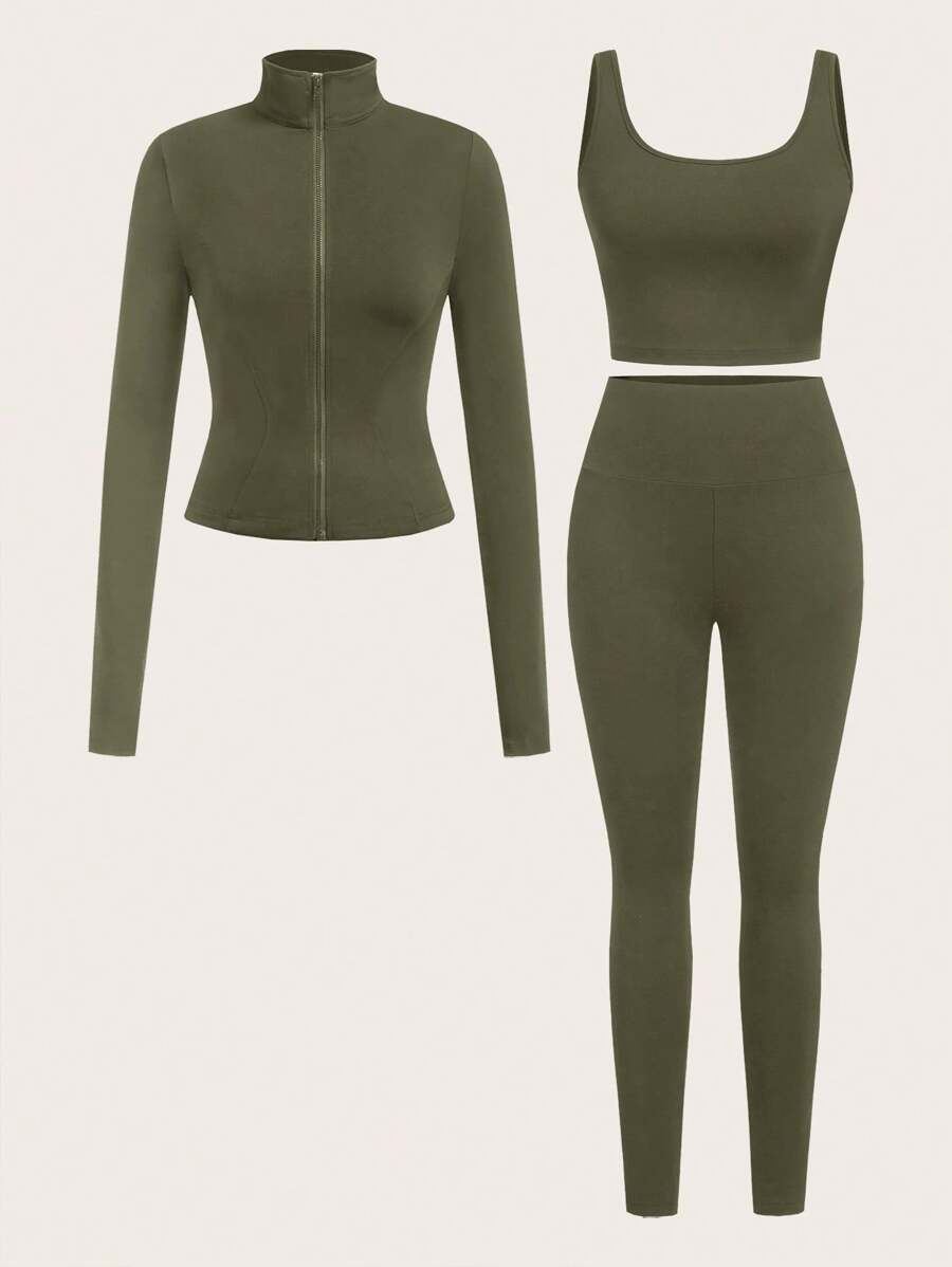 Agasalho Fitness Feminino com Zíper em Malha