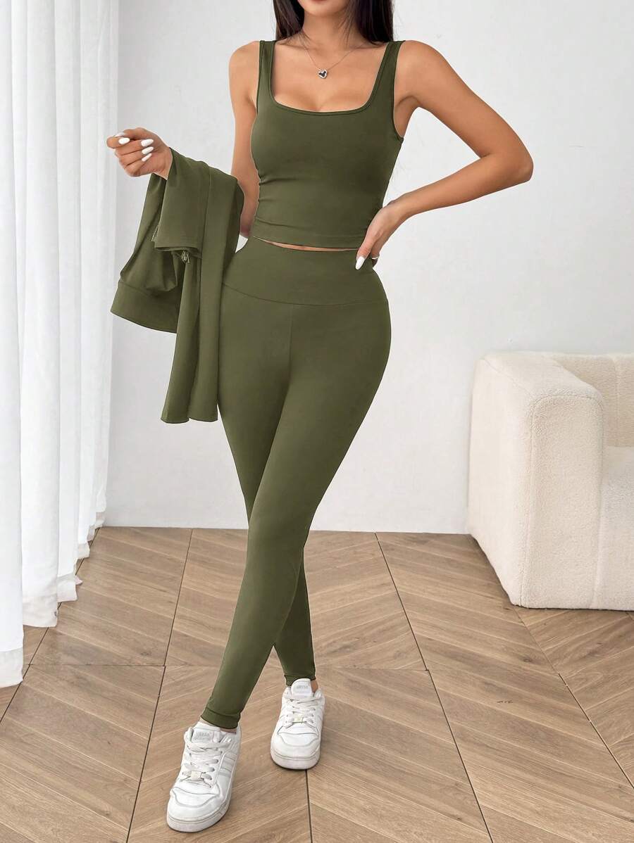 Agasalho Fitness Feminino com Zíper em Malha