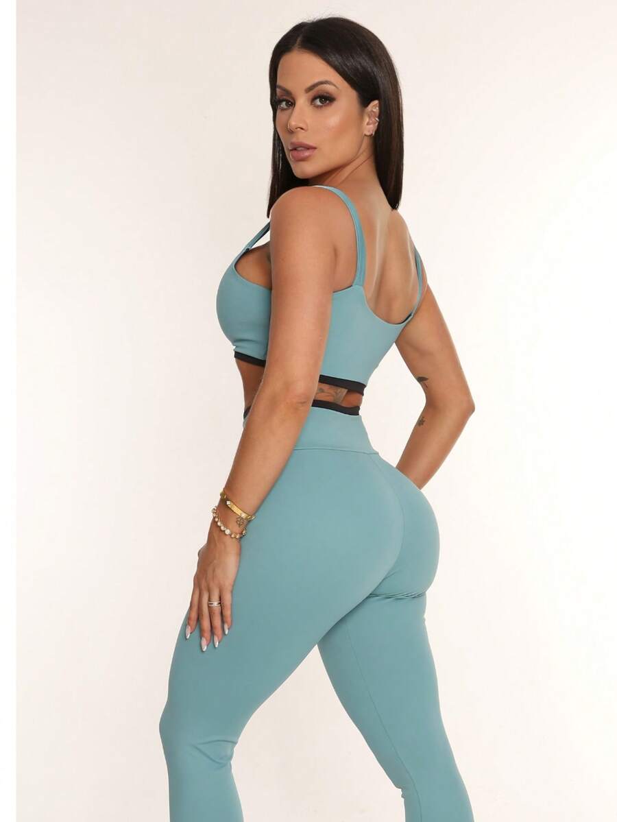 Legging Fitness Feminina Duo de Cintura Alta Zero Transparência