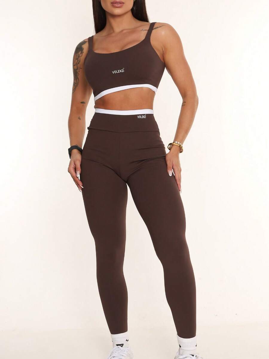 Legging Fitness Feminina Duo de Cintura Alta Zero Transparência