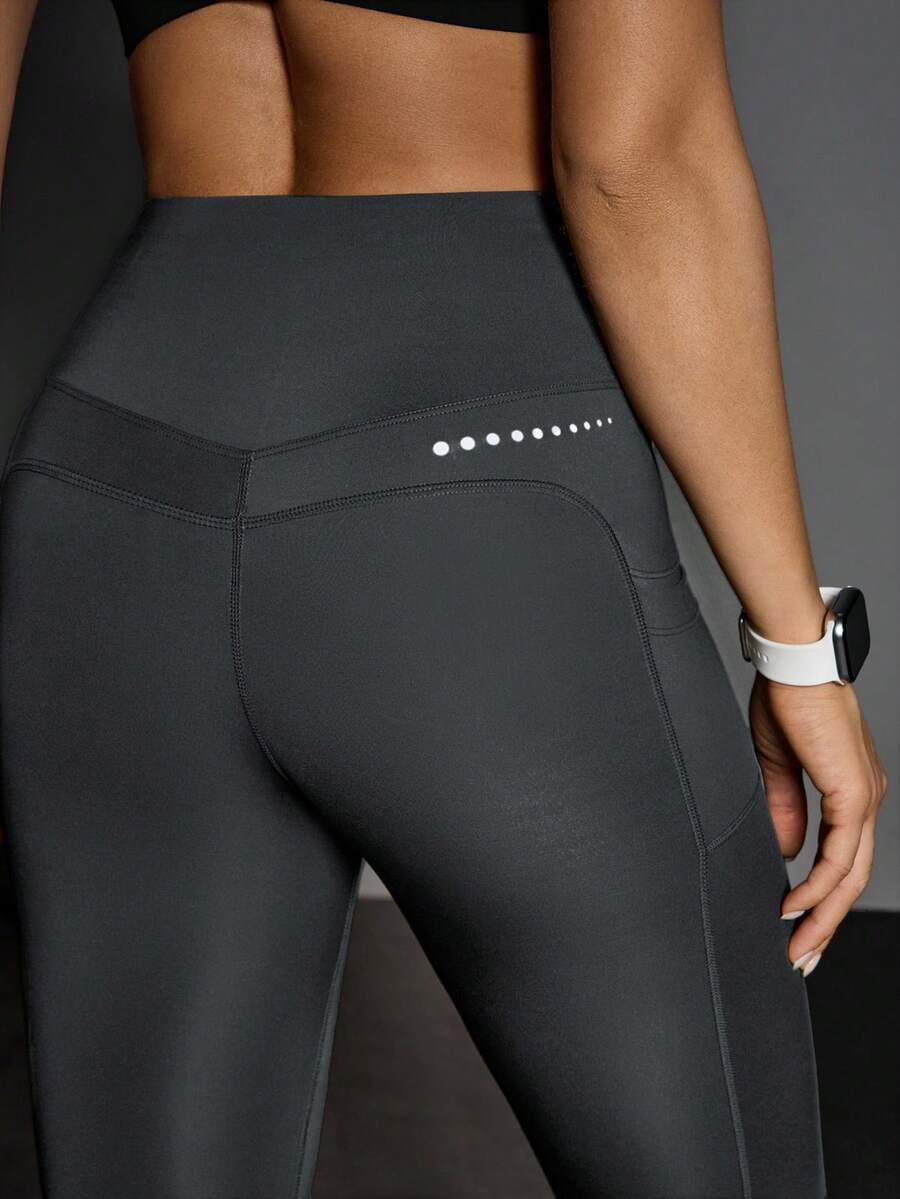 Legging Fitness Feminina com Bolso e Cintura Alta para Yoga