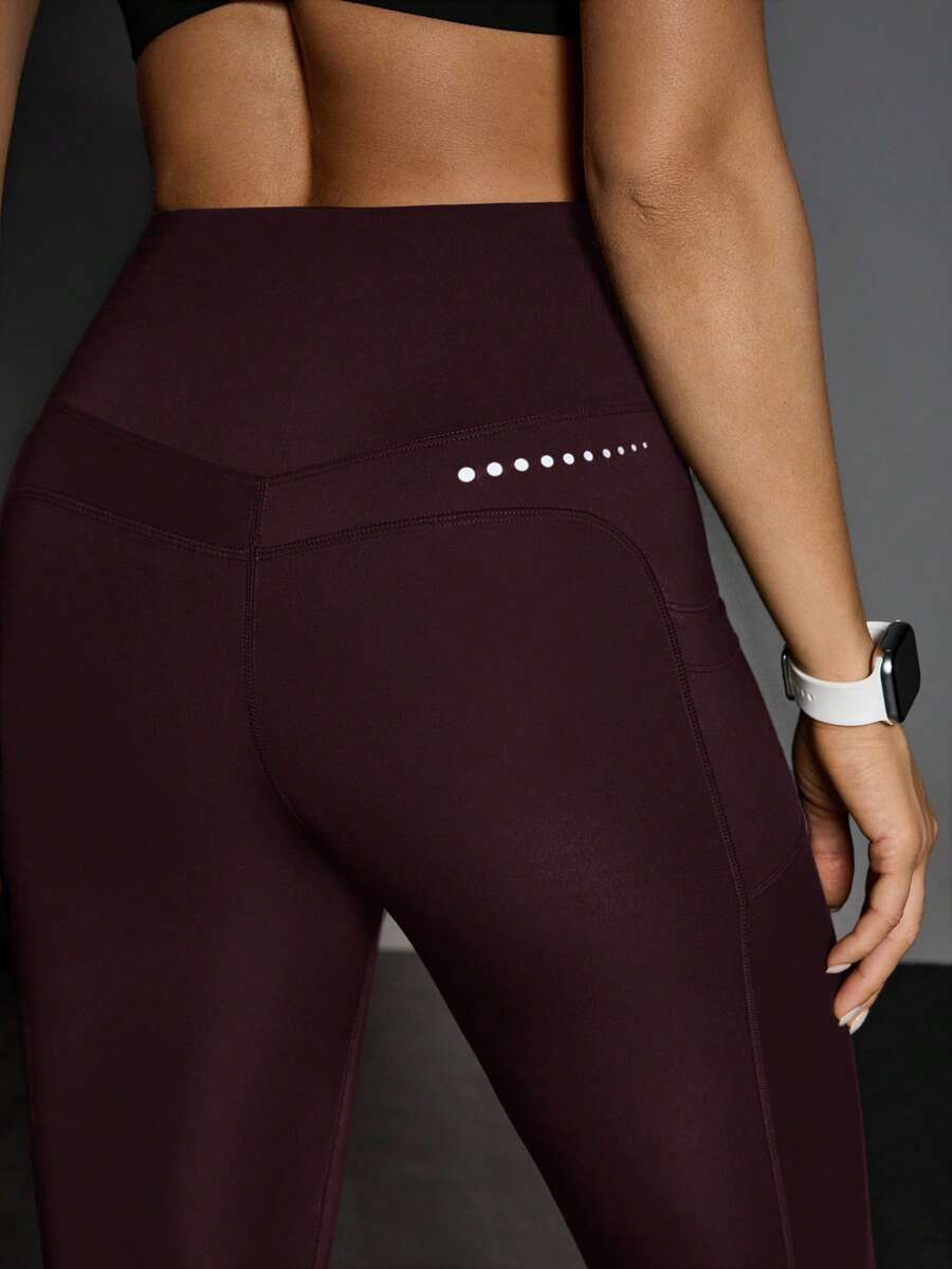 Legging Fitness Feminina com Bolso e Cintura Alta para Yoga