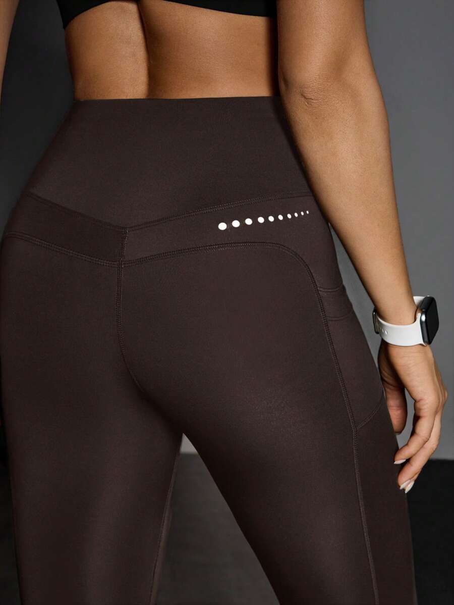 Legging Fitness Feminina com Bolso e Cintura Alta para Yoga