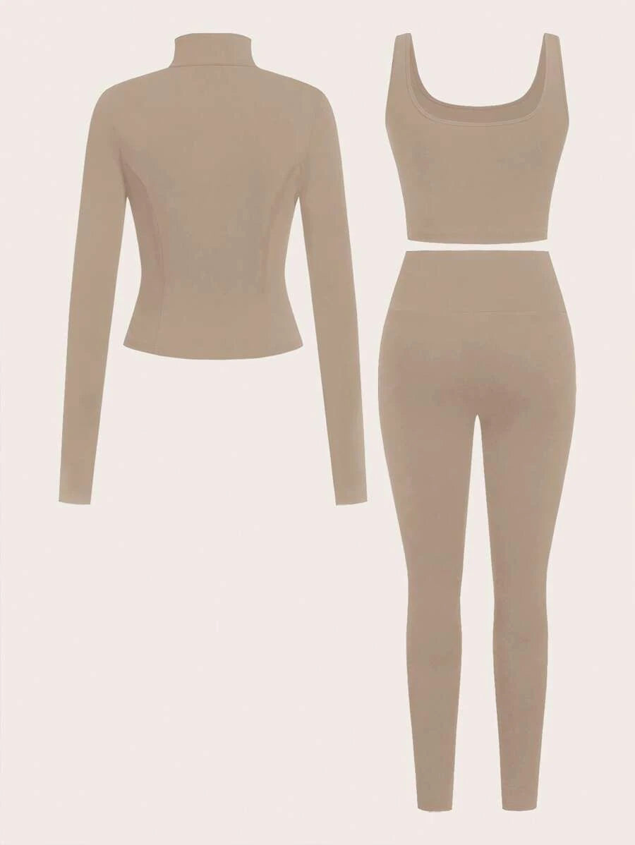 Agasalho Fitness Feminino com Zíper em Malha