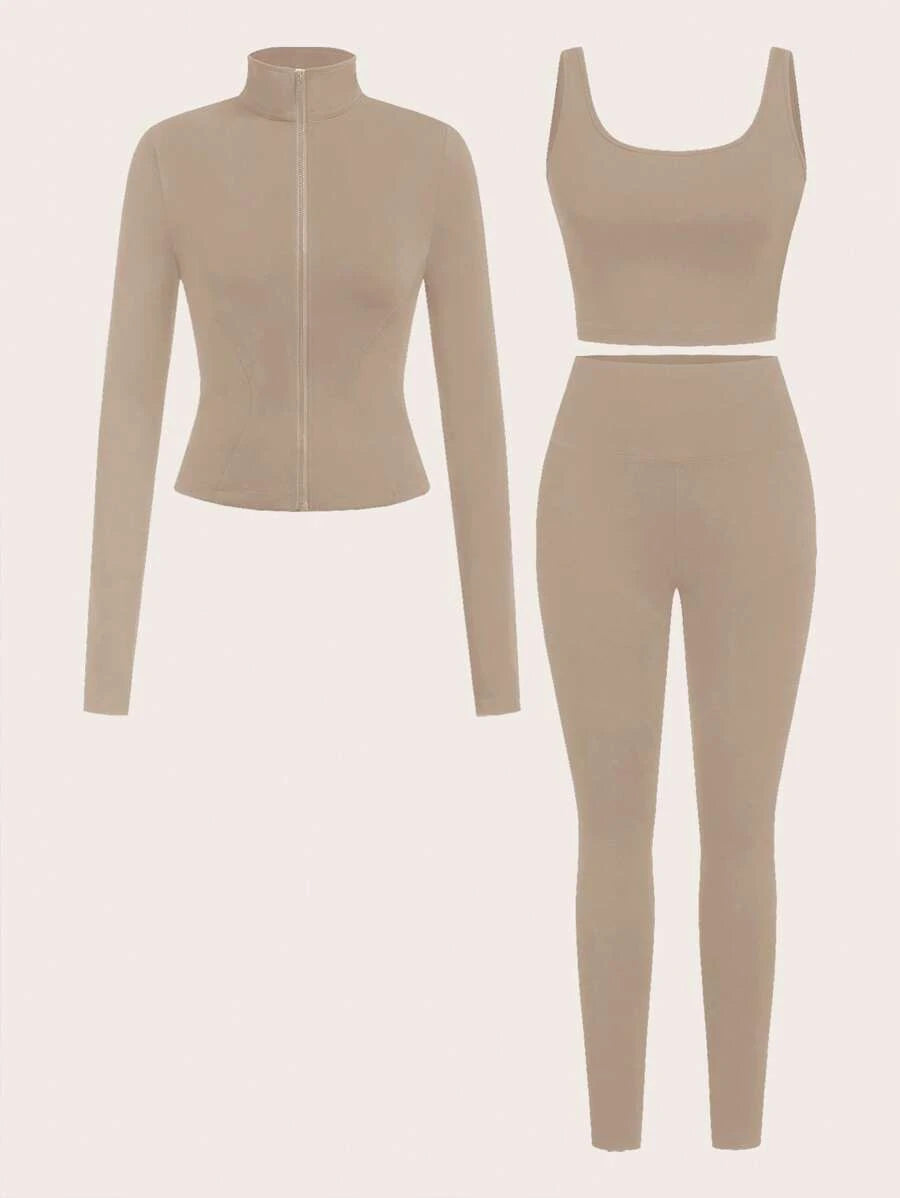 Agasalho Fitness Feminino com Zíper em Malha