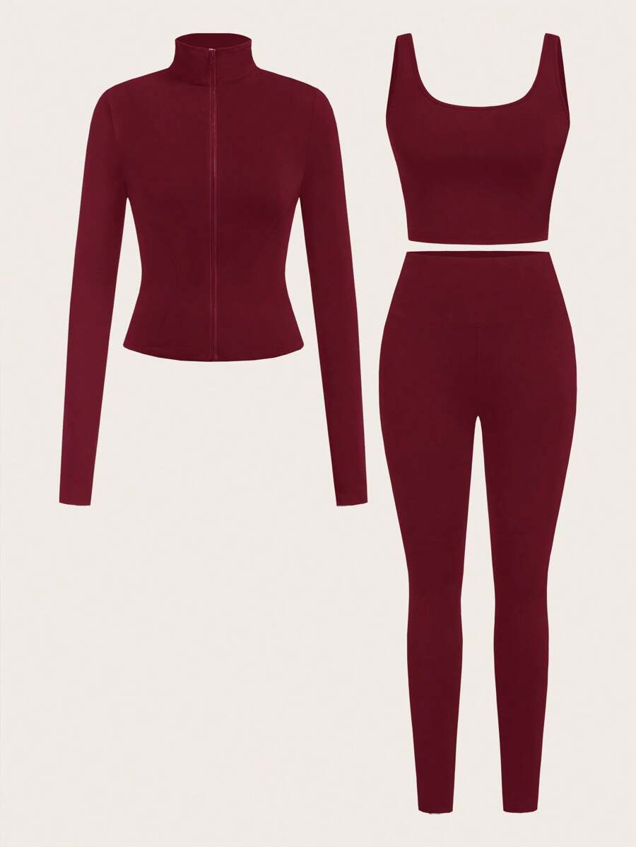 Agasalho Fitness Feminino com Zíper em Malha