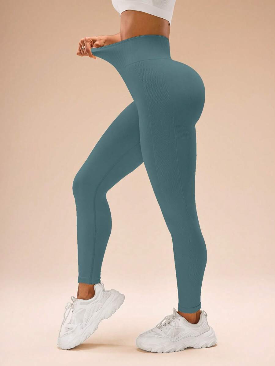 Legging Fitness Feminina Sem Costura de Cintura Alta
