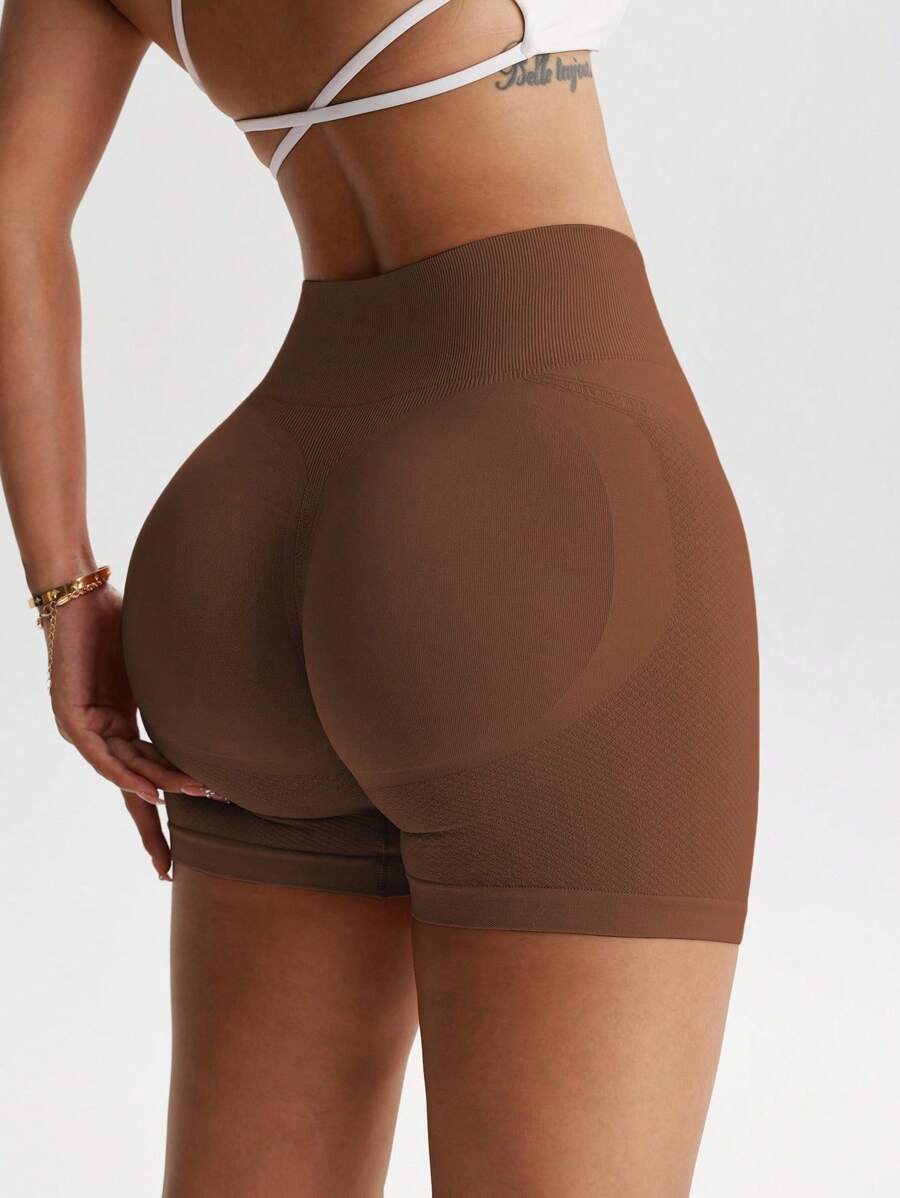 Short Fitness Feminino Sem Costura para Corrida e Treino