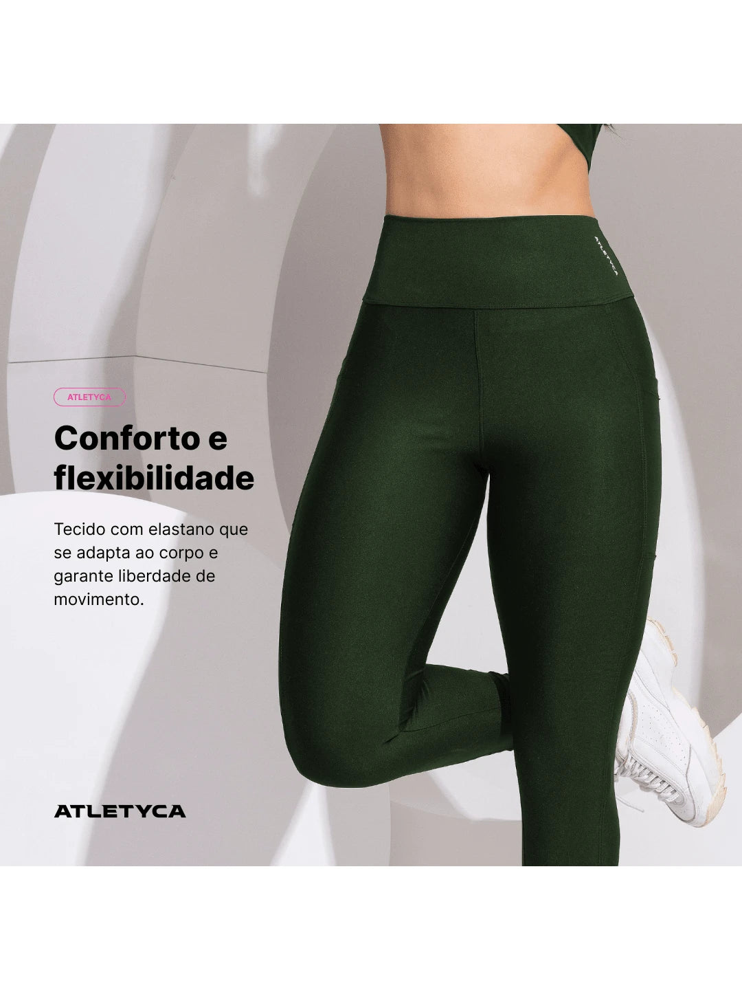 Legging Fitness Feminina com Bolso e Cintura Alta