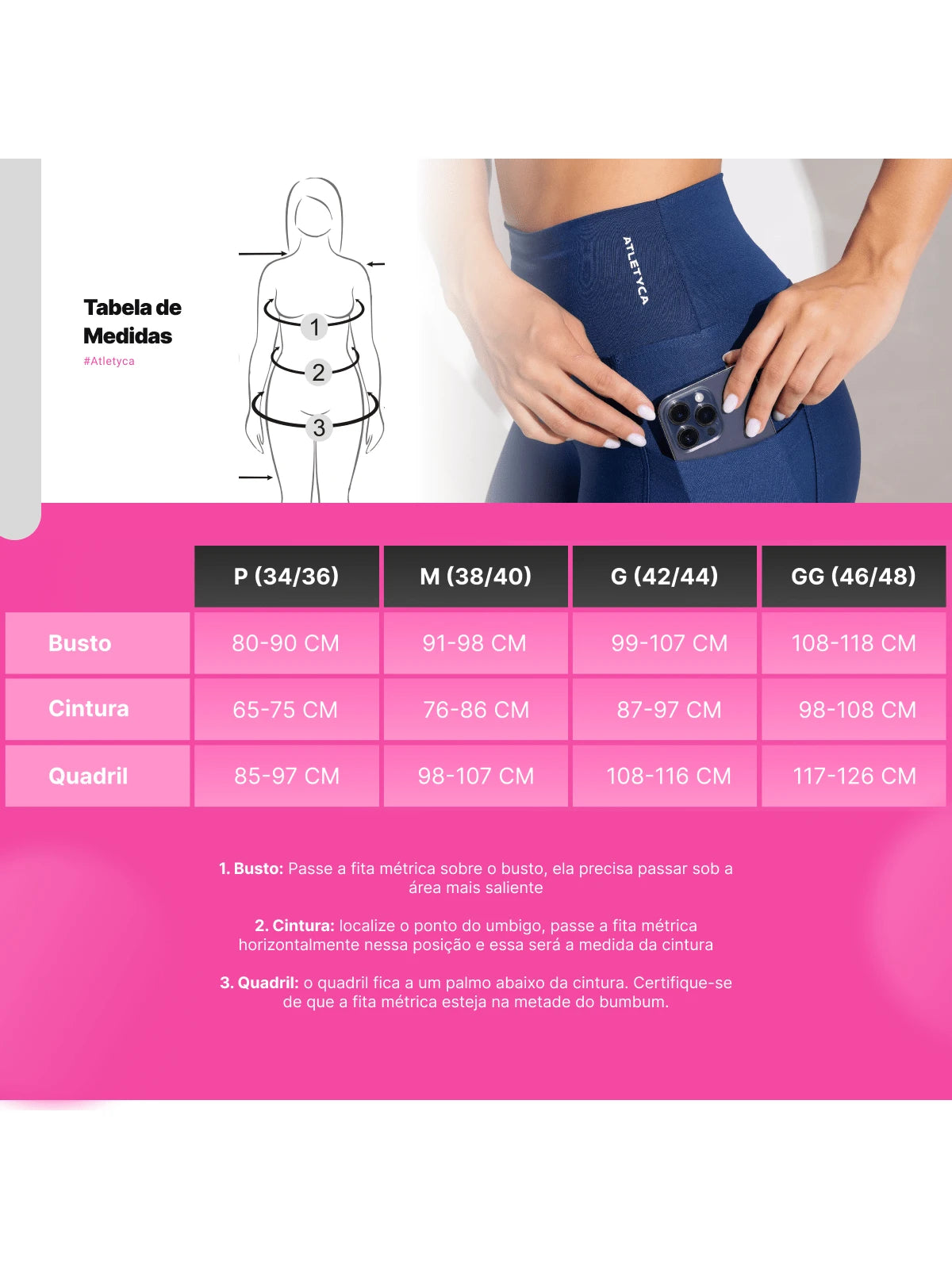 Legging Fitness Feminina com Bolso e Cintura Alta