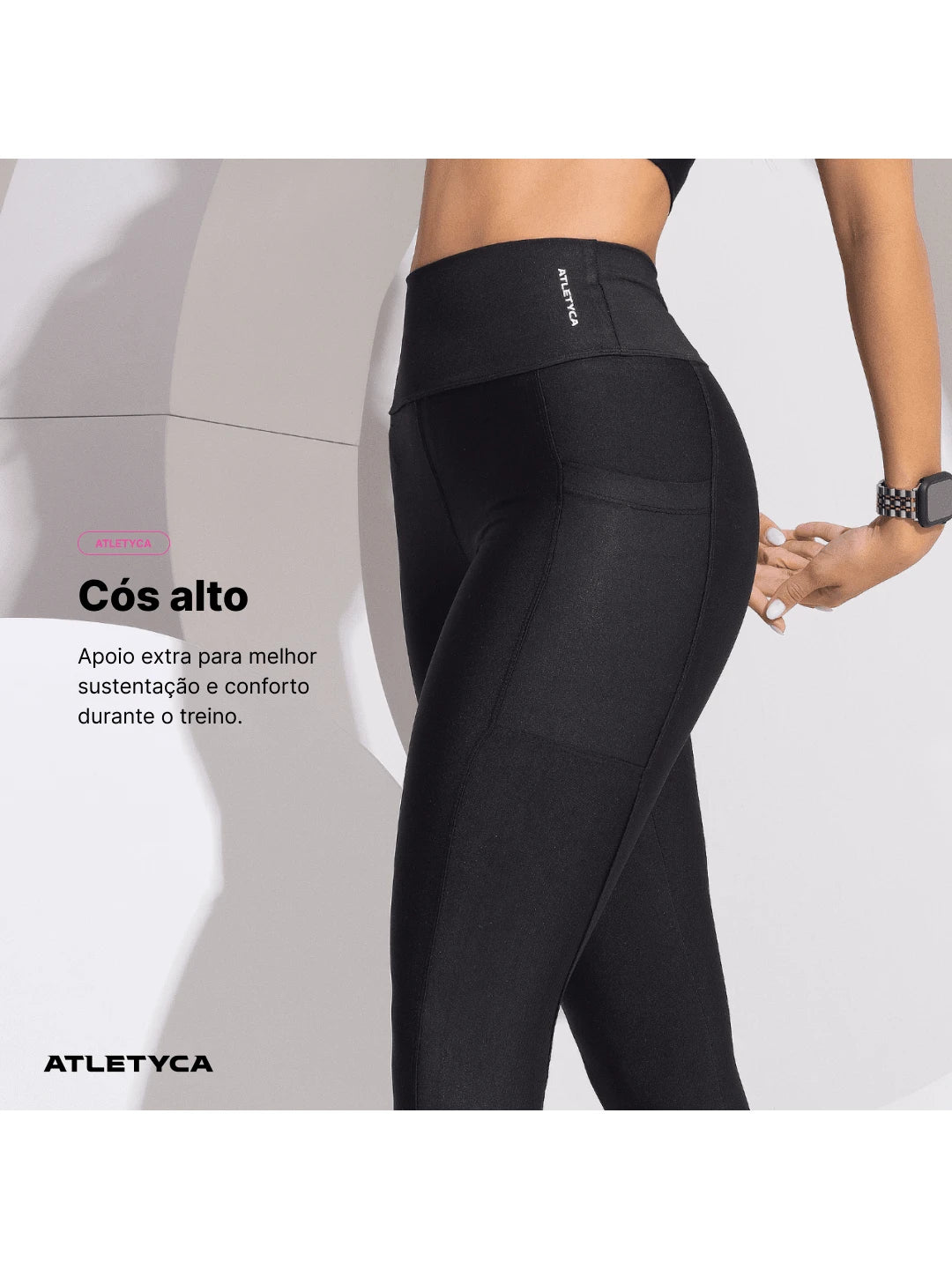Legging Fitness Feminina com Bolso e Cintura Alta