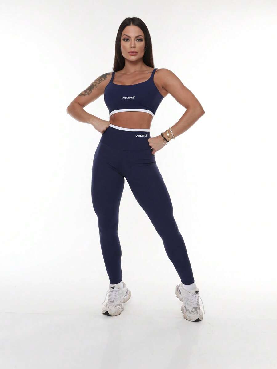 Legging Fitness Feminina Duo de Cintura Alta Zero Transparência