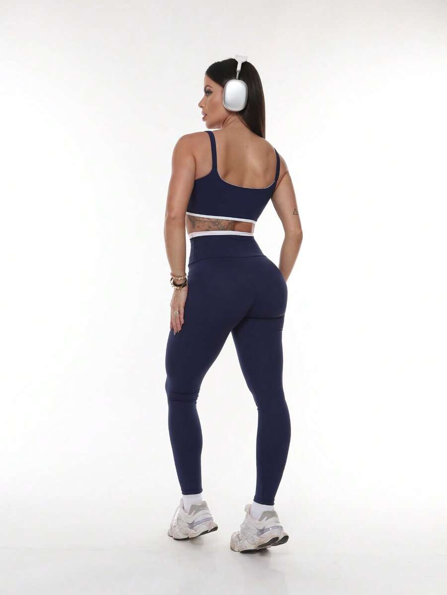 Legging Fitness Feminina Duo de Cintura Alta Zero Transparência