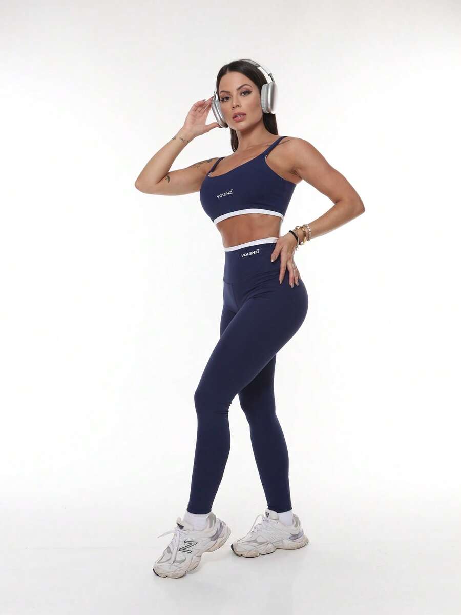 Legging Fitness Feminina Duo de Cintura Alta Zero Transparência