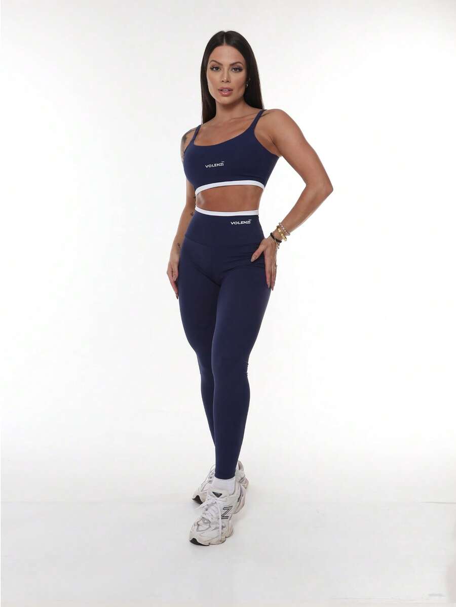 Legging Fitness Feminina Duo de Cintura Alta Zero Transparência