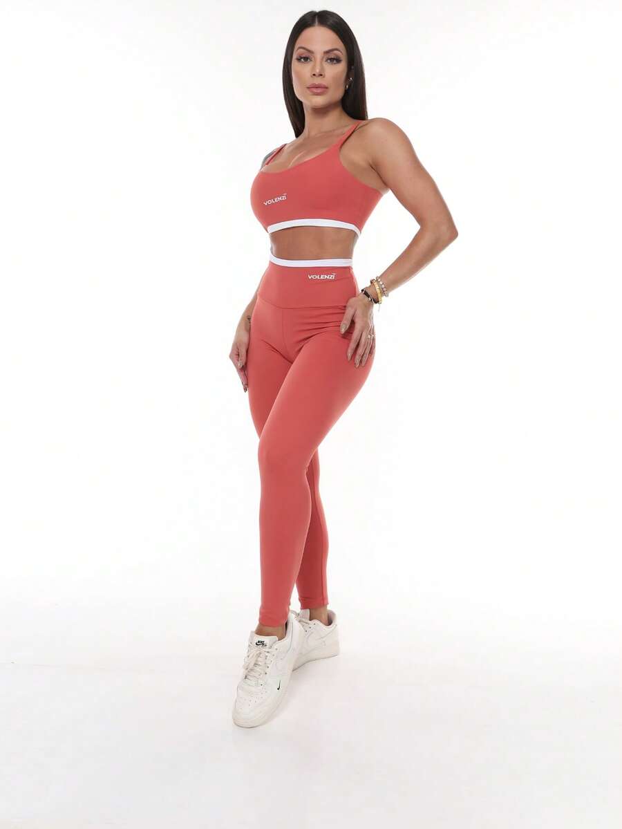 Legging Fitness Feminina Duo de Cintura Alta Zero Transparência