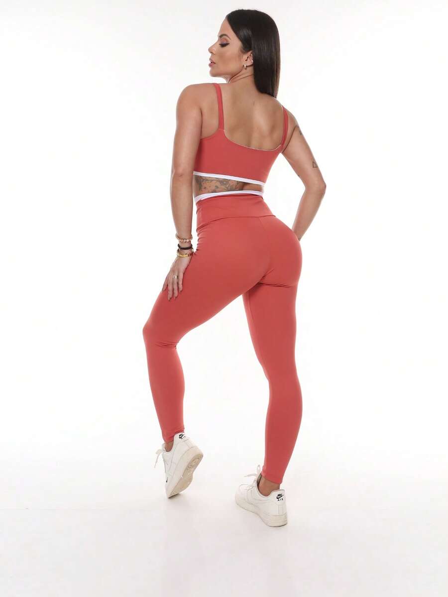 Legging Fitness Feminina Duo de Cintura Alta Zero Transparência