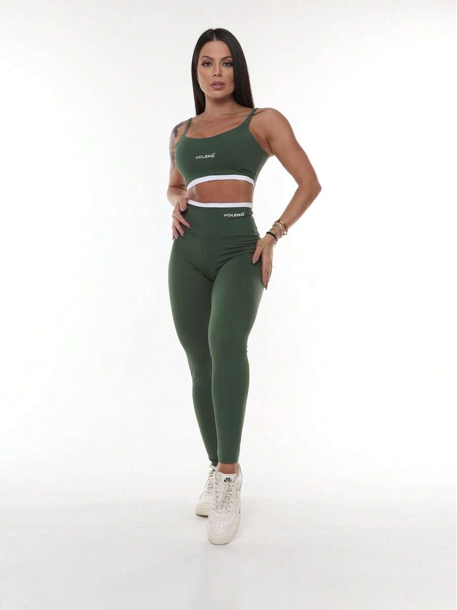 Legging Fitness Feminina Duo de Cintura Alta Zero Transparência