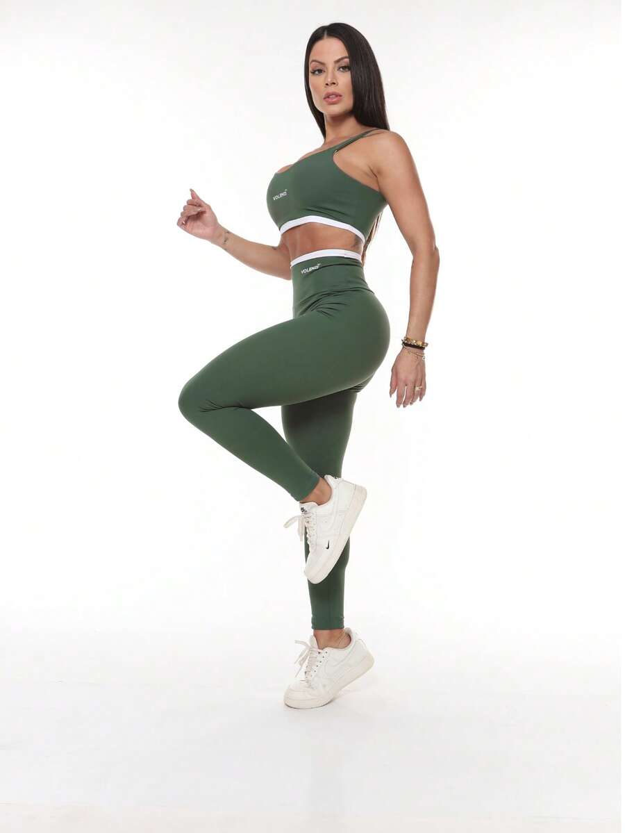 Legging Fitness Feminina Duo de Cintura Alta Zero Transparência