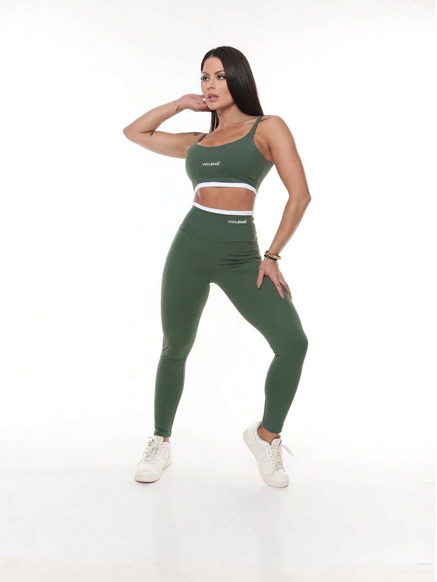 Legging Fitness Feminina Duo de Cintura Alta Zero Transparência