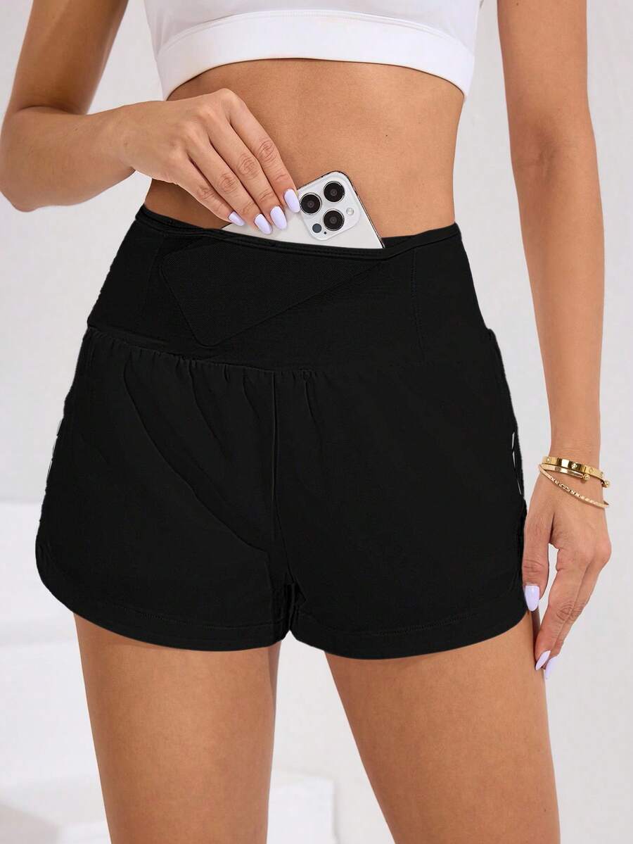 Short Fitness Feminino de Cintura Alta para Treino