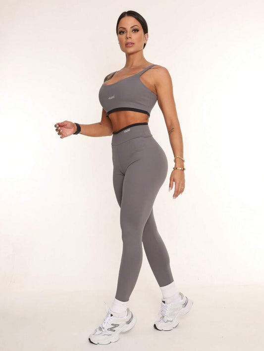 Legging Fitness Feminina Duo de Cintura Alta Zero Transparência