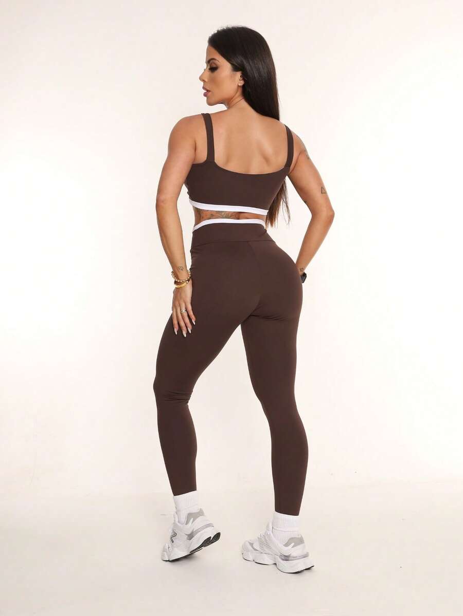 Legging Fitness Feminina Duo de Cintura Alta Zero Transparência