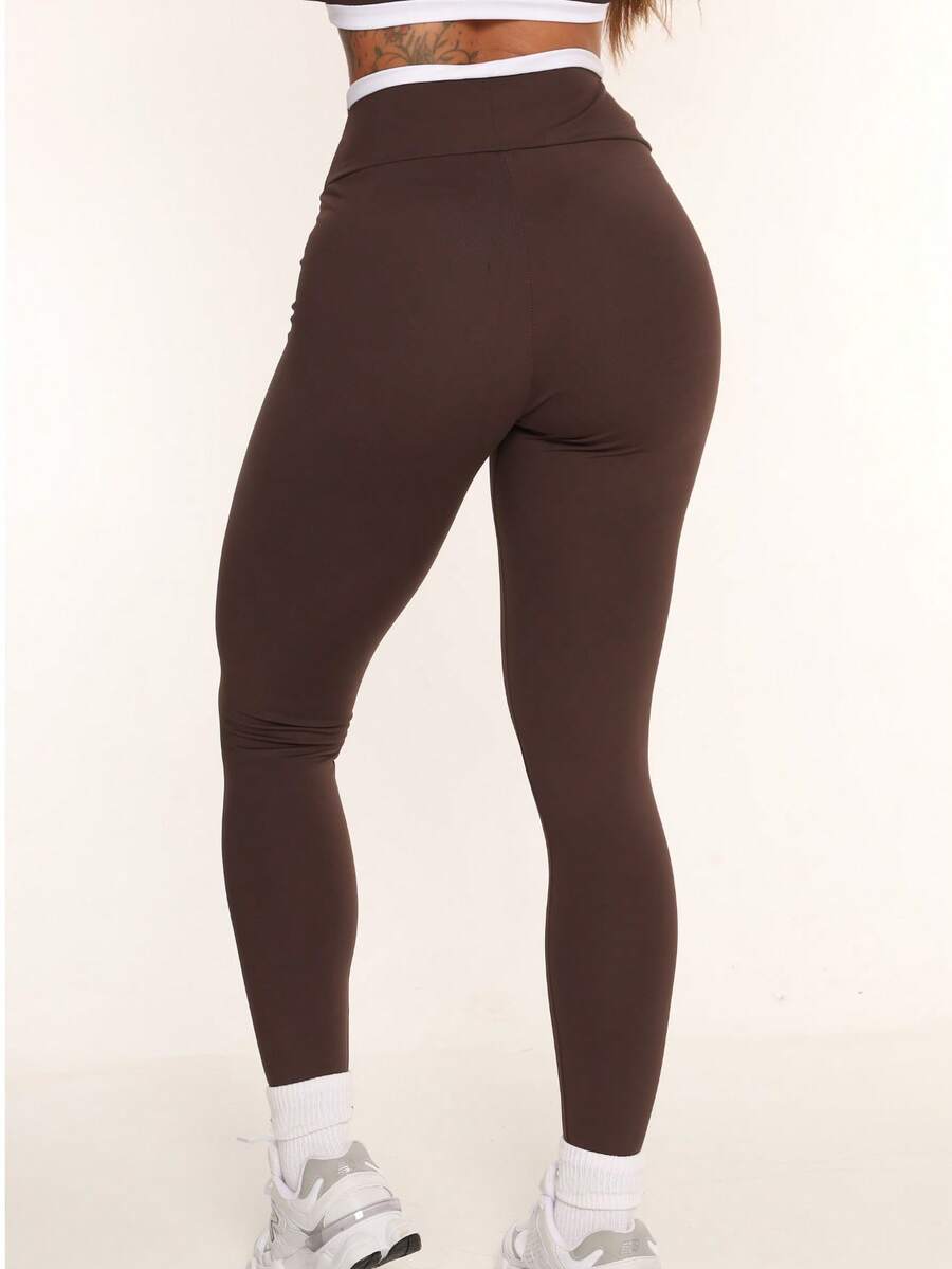 Legging Fitness Feminina Duo de Cintura Alta Zero Transparência