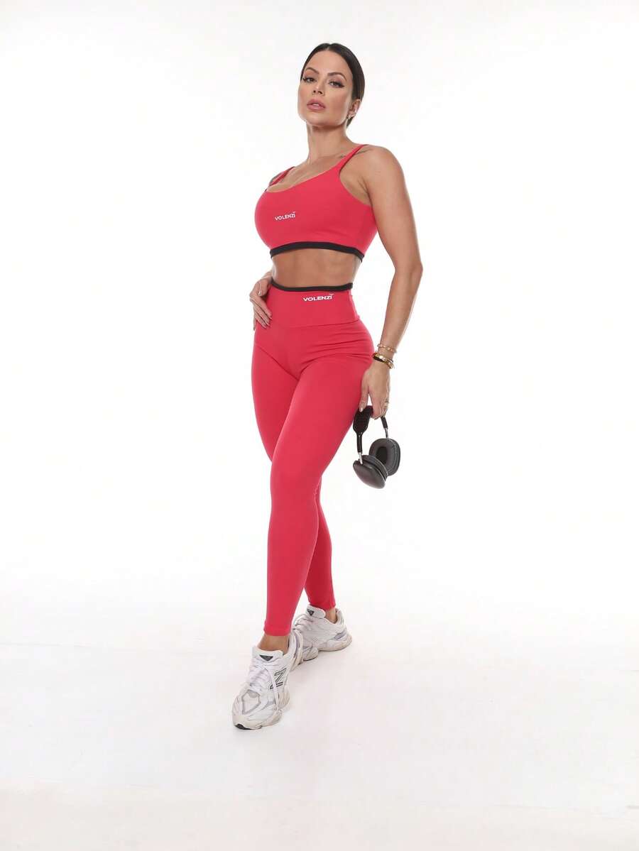 Legging Fitness Feminina Duo de Cintura Alta Zero Transparência