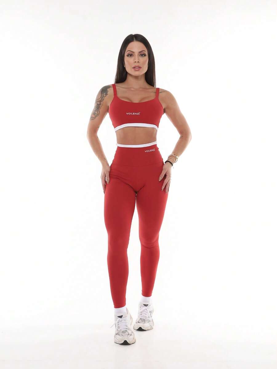 Legging Fitness Feminina Duo de Cintura Alta Zero Transparência