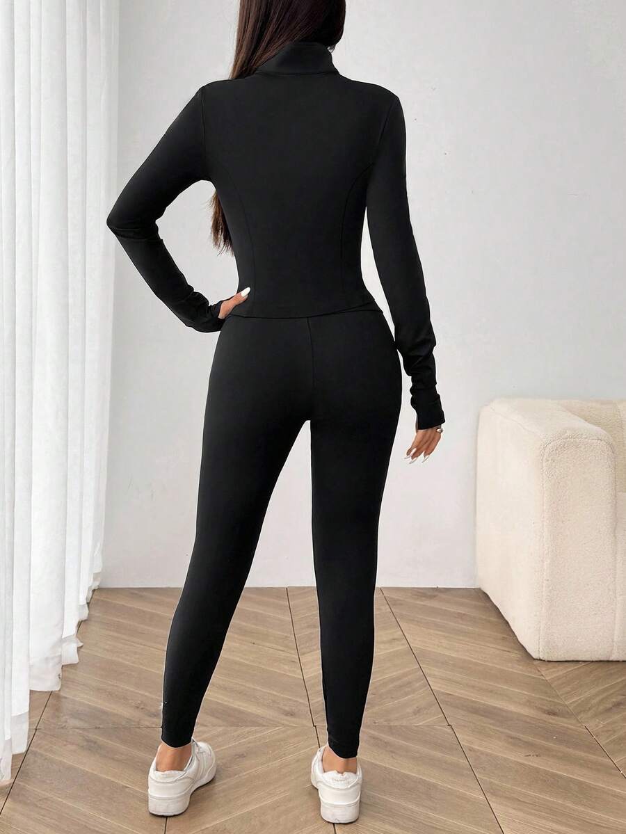 Agasalho Fitness Feminino com Zíper em Malha
