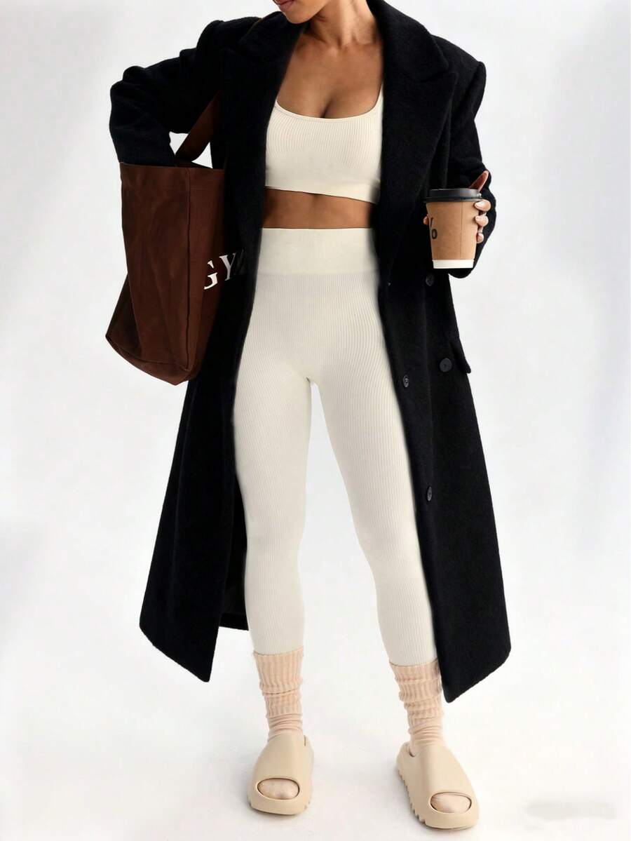 Conjunto Fitness Feminino Sem Costura com Regata e Legging