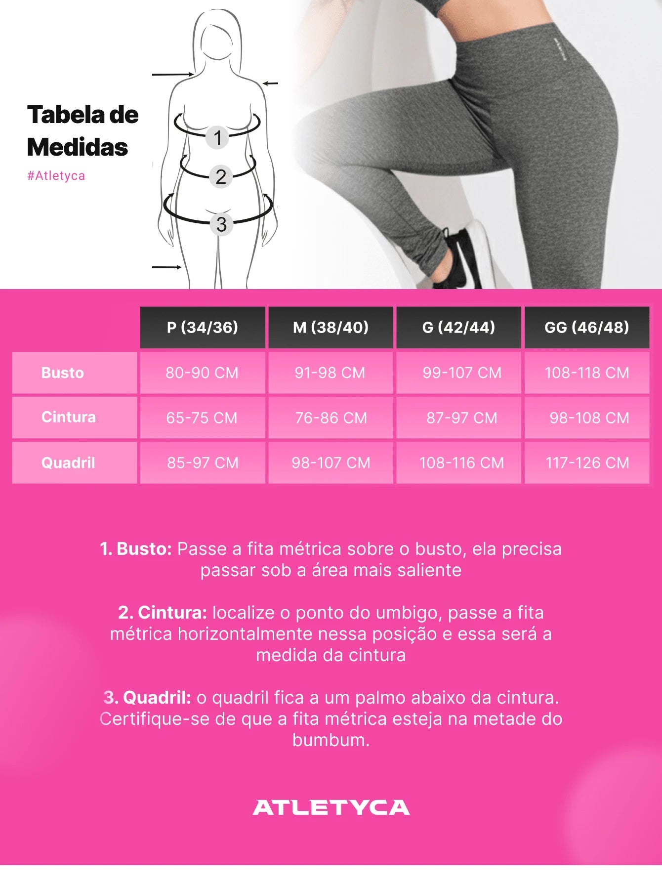 Legging Fitness Feminina Zero Transparência para Academia