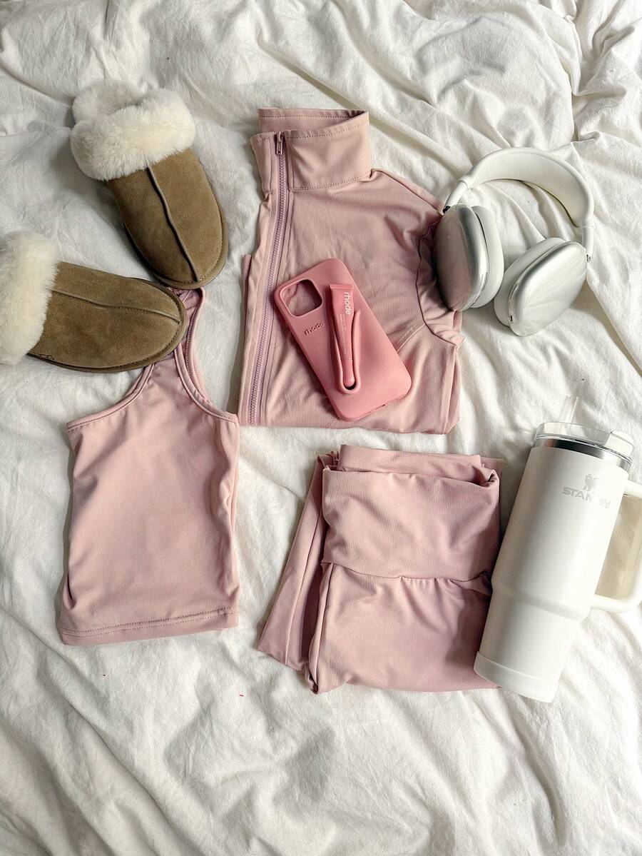 Agasalho Fitness Feminino com Zíper em Malha
