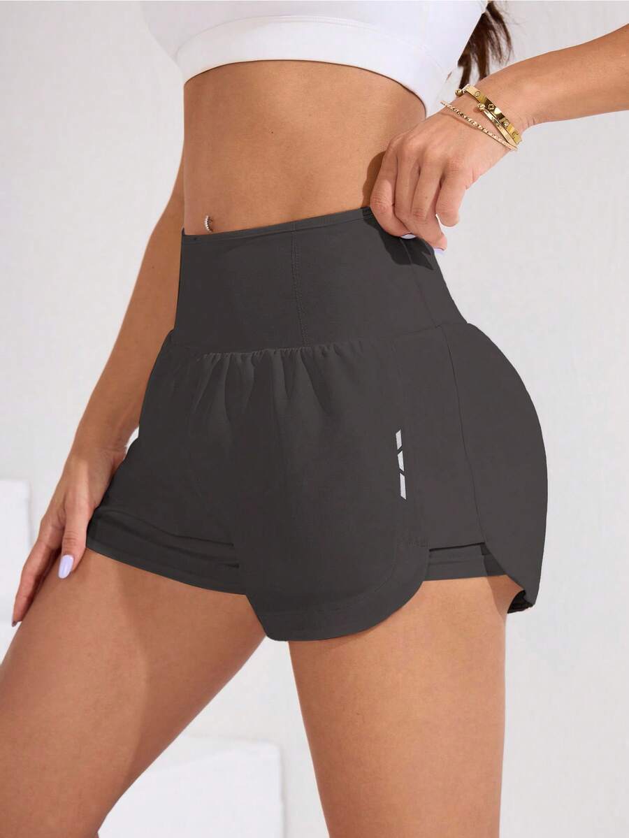 Short Fitness Feminino de Cintura Alta para Treino