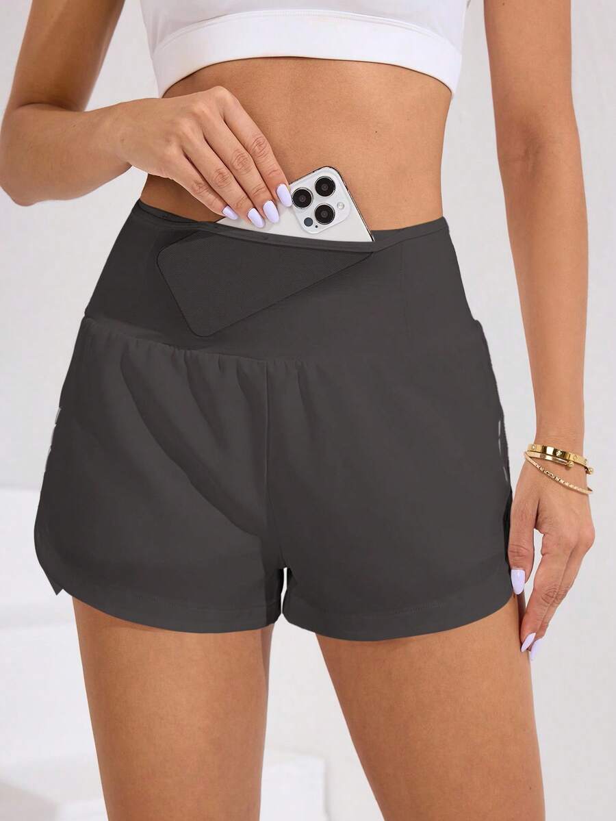 Short Fitness Feminino de Cintura Alta para Treino