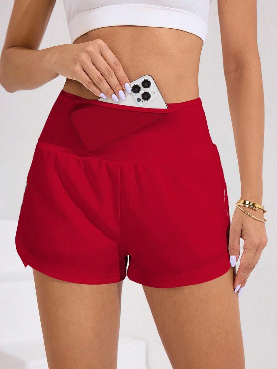 Short Fitness Feminino de Cintura Alta para Treino