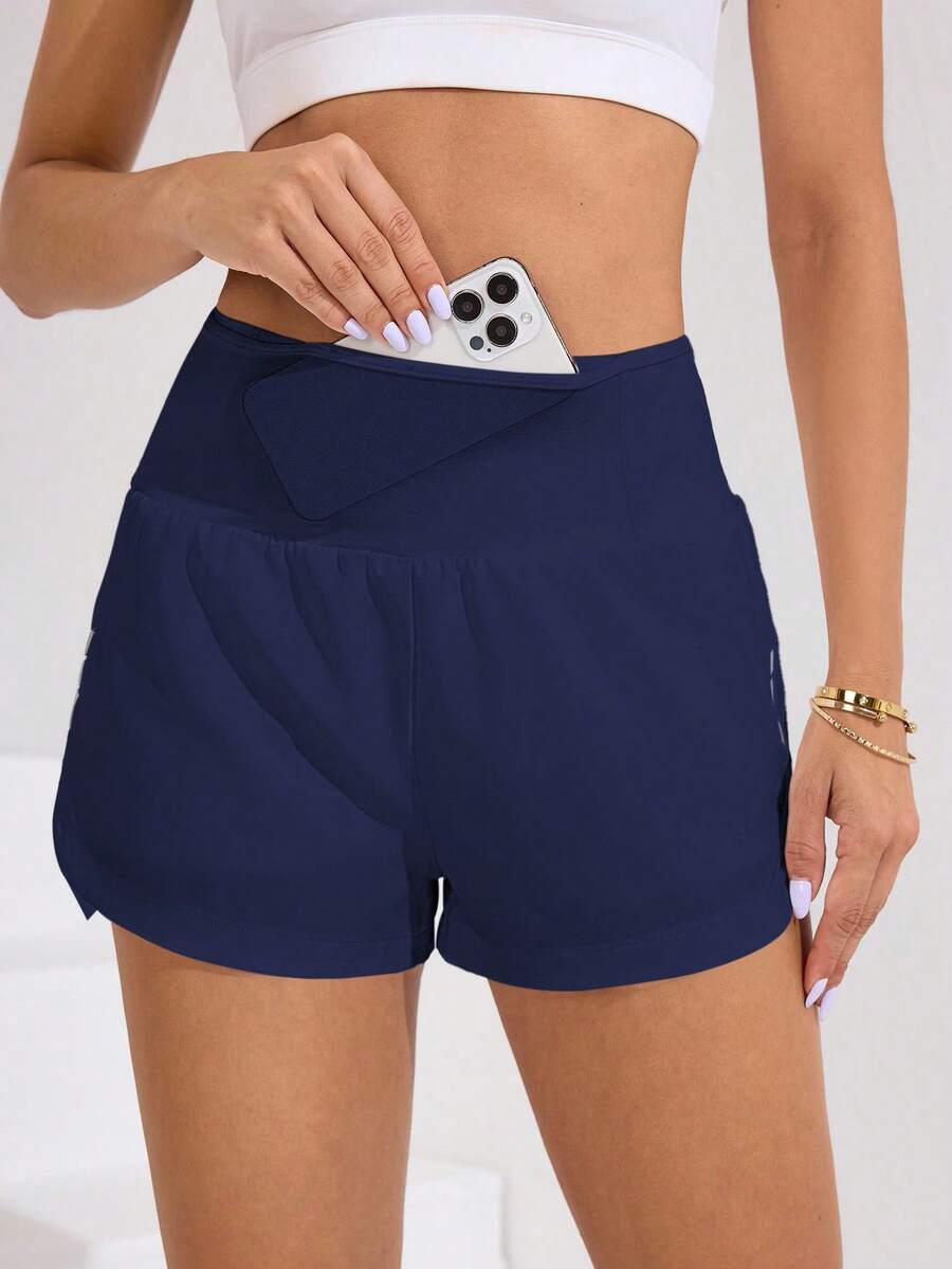 Short Fitness Feminino de Cintura Alta para Treino