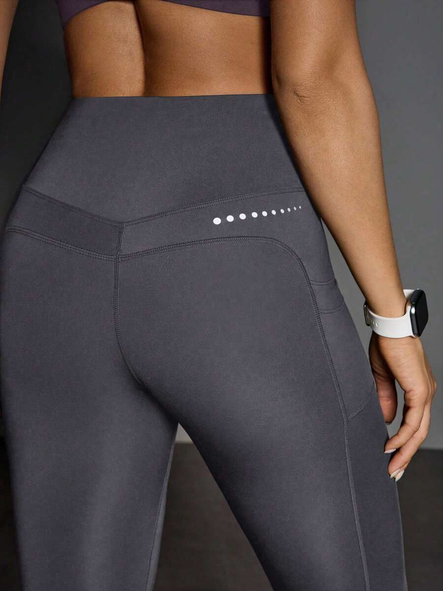 Legging Fitness Feminina com Bolso e Cintura Alta para Yoga