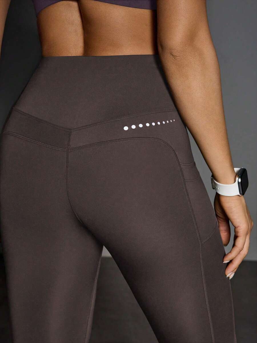 Legging Fitness Feminina com Bolso e Cintura Alta para Yoga
