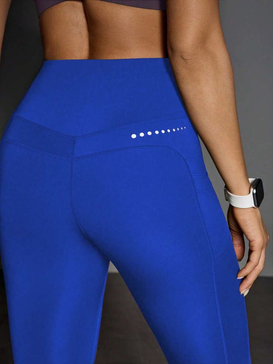 Legging Fitness Feminina com Bolso e Cintura Alta para Yoga