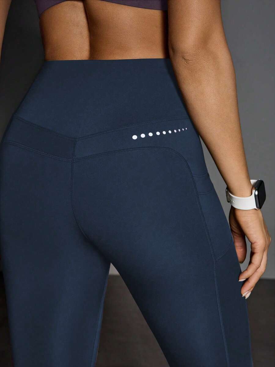 Legging Fitness Feminina com Bolso e Cintura Alta para Yoga