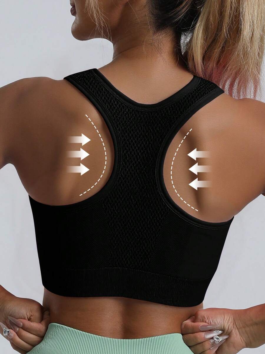 Top Fitness Feminino com Costas Nadador para Yoga e Corrida