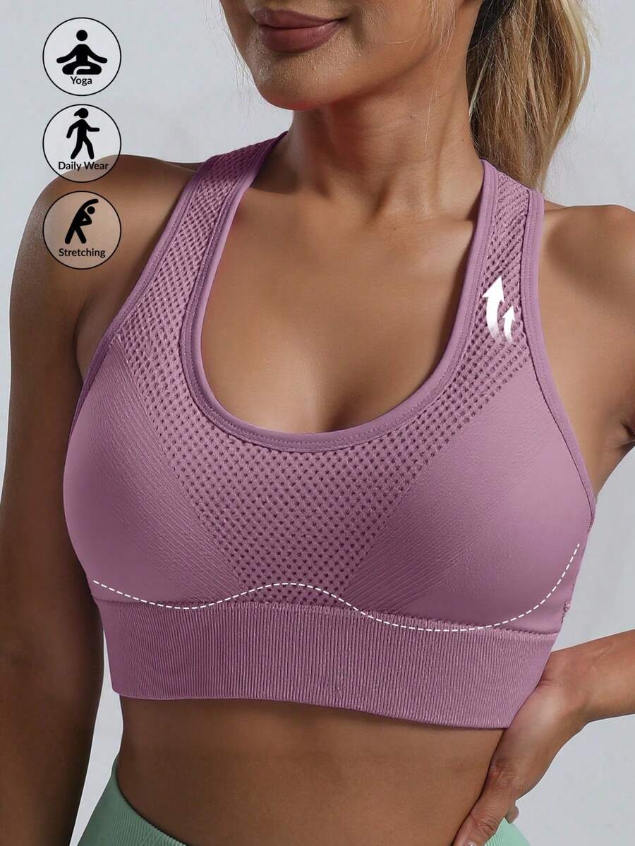Top Fitness Feminino com Costas Nadador para Yoga e Corrida